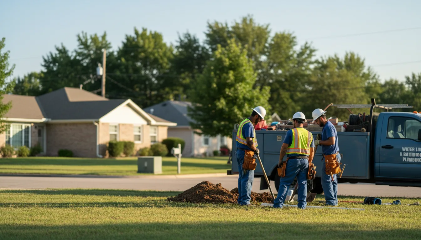Residential water line and bathroom plumbing service in Rew, PA